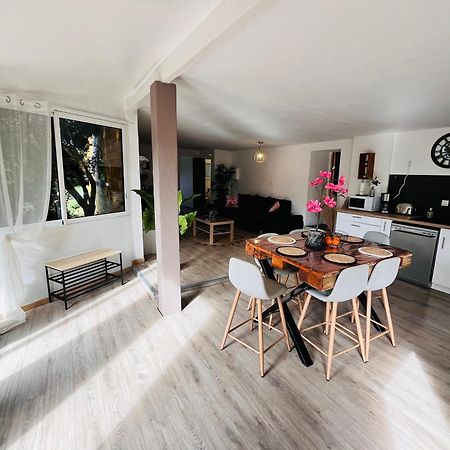Location T3 Jardin Avec Piscine Villa Meze Bagian luar foto