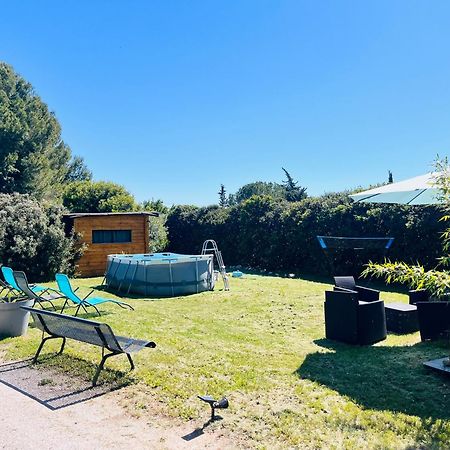 Location T3 Jardin Avec Piscine Villa Meze Bagian luar foto