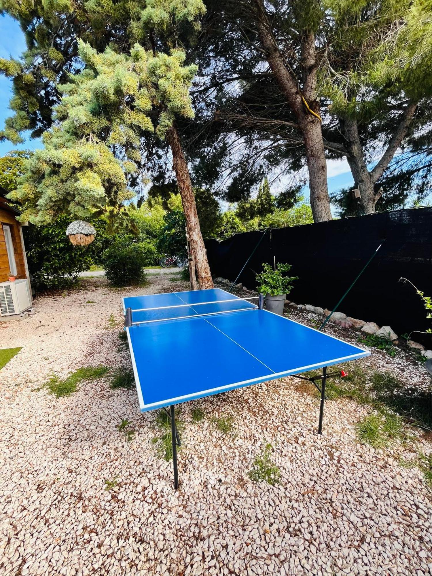 Location T3 Jardin Avec Piscine Villa Meze Bagian luar foto